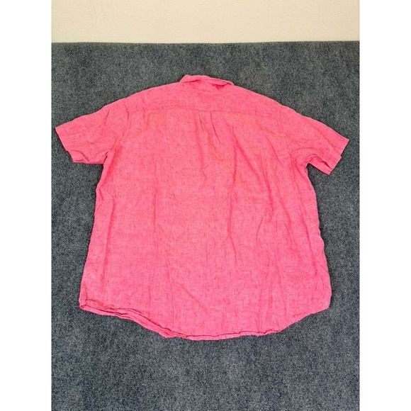 Brooks Brothers Mens 2XLT Tall 1818 The Original Polo Linen Shirt Pink - Picture 4 of 7